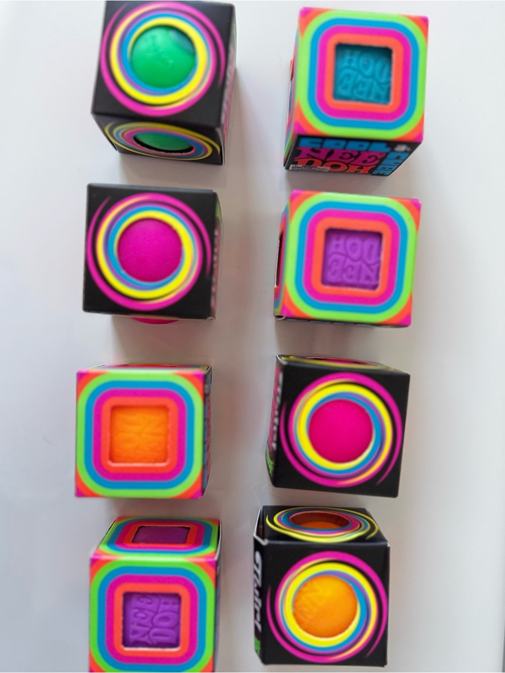 Schylling NeeDoh Cool Cube & Twirl Groovy Glob 2 Pack Sensory Fidget Stress Toy - Picture 5 of 6
